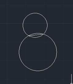 CAD中两圆相交怎么画